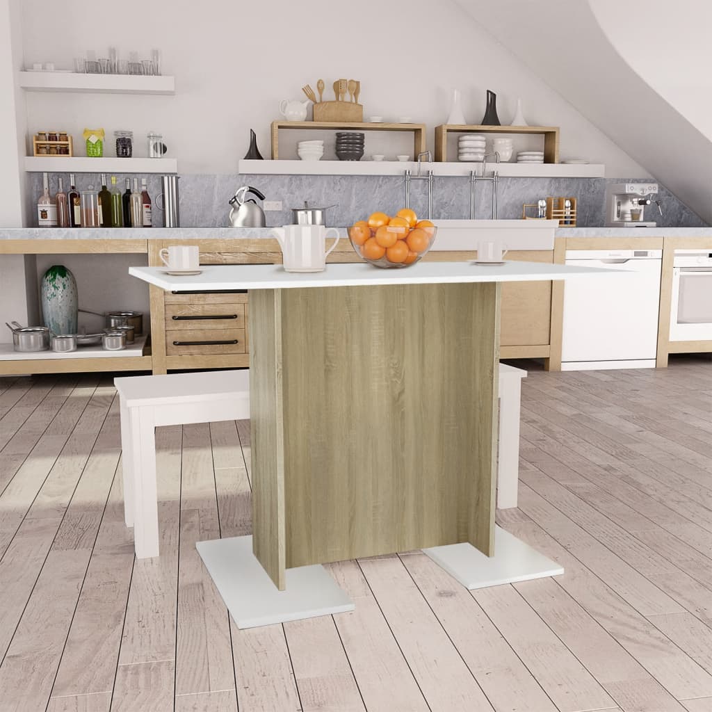 Eettafel 110X60X75 Cm Bewerkt Hout
