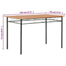 Eettafel 120X70X75 Cm Mdf Bruin