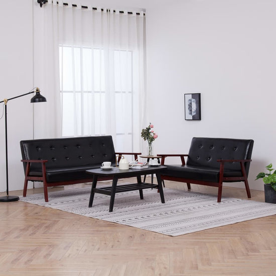 2-Delig Bankstel Kunstleer