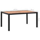 7-Delige Tuinset Poly Rattan Acaciahout