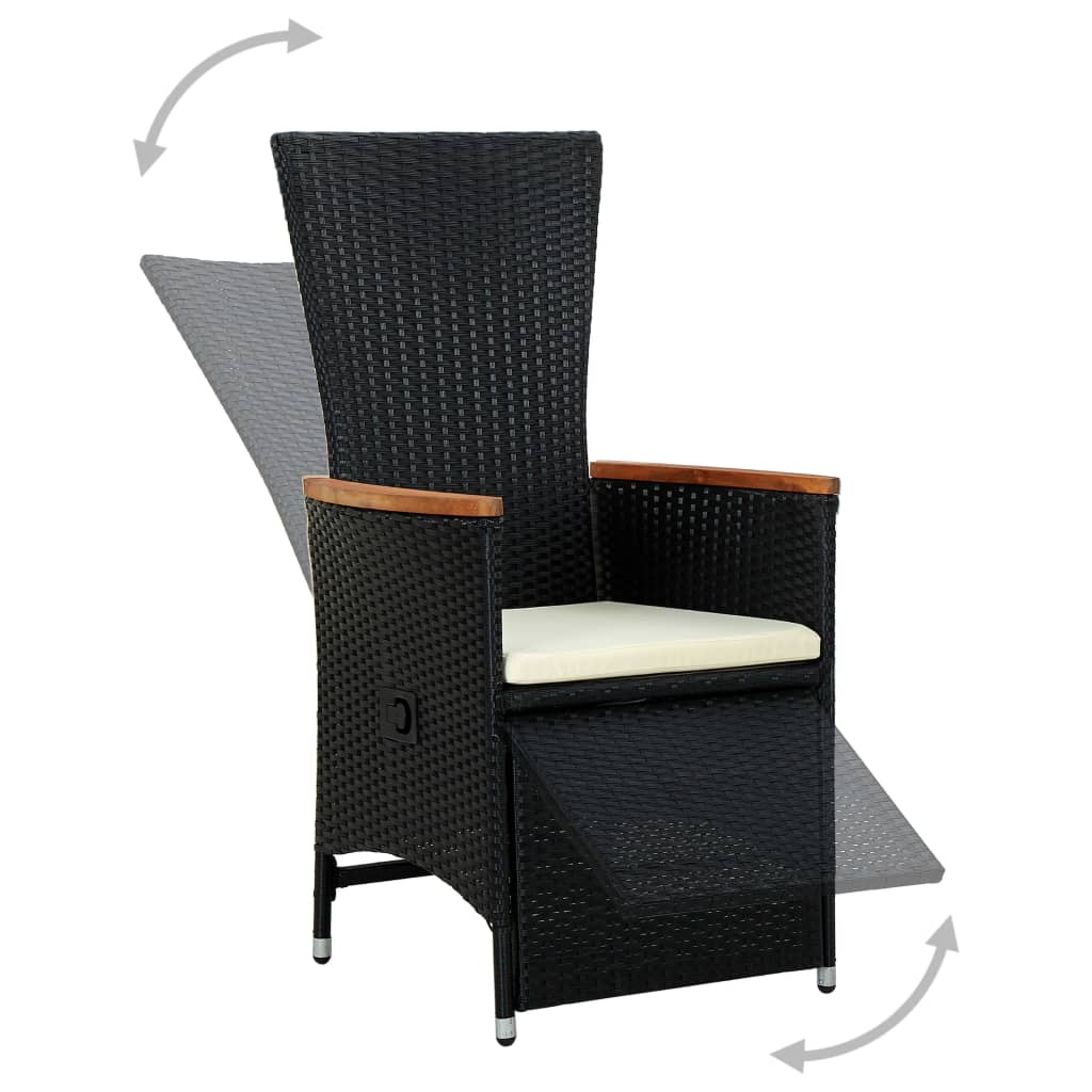 7-Delige Tuinset Poly Rattan Acaciahout