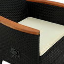 7-Delige Tuinset Poly Rattan Acaciahout