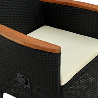7-Delige Tuinset Poly Rattan Acaciahout
