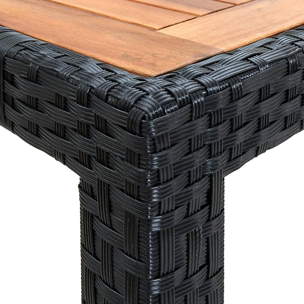 7-Delige Tuinset Poly Rattan Acaciahout