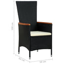 7-Delige Tuinset Poly Rattan Acaciahout