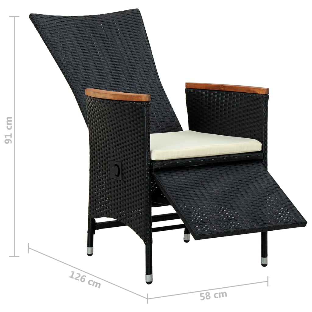 7-Delige Tuinset Poly Rattan Acaciahout