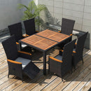 7-Delige Tuinset Poly Rattan Acaciahout