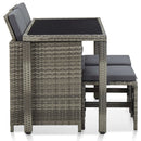 5-Delige Tuinset Met Kussens Poly Rattan