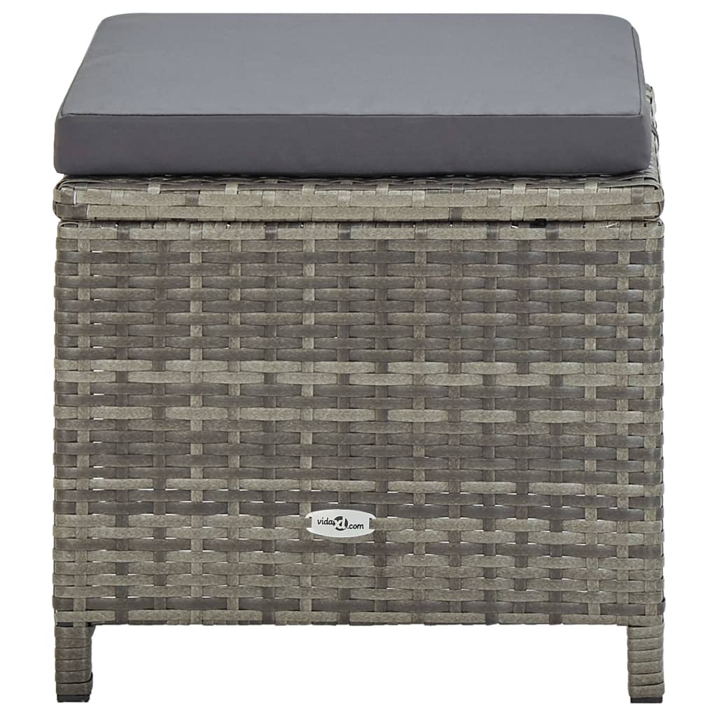 5-Delige Tuinset Met Kussens Poly Rattan