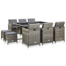 1 Tuinset Met Kussens Poly Rattan