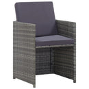 5-Delige Tuinset Poly Rattan En Acaciahout Antraciet