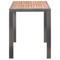 5-Delige Tuinset Poly Rattan En Acaciahout Antraciet