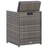 5-Delige Tuinset Poly Rattan En Acaciahout Antraciet