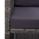 5-Delige Tuinset Poly Rattan En Acaciahout Antraciet