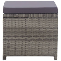 5-Delige Tuinset Poly Rattan En Acaciahout Antraciet