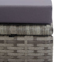 5-Delige Tuinset Poly Rattan En Acaciahout Antraciet