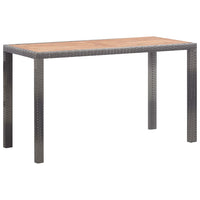 5-Delige Tuinset Poly Rattan En Acaciahout Antraciet