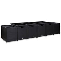 13-Delige Tuinset Met Kussens Poly Rattan Zwart