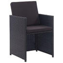 13-Delige Tuinset Met Kussens Poly Rattan Zwart