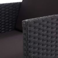 13-Delige Tuinset Met Kussens Poly Rattan Zwart