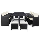 15-Delige Tuinset Met Kussens Poly Rattan