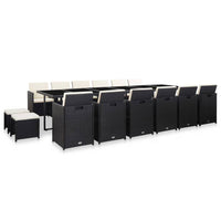 19-Delige Tuinset Met Kussens Poly Rattan