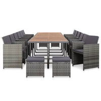 19-Delige Tuinset Met Kussens Poly Rattan