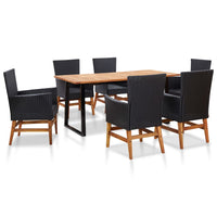 7-Delige Tuinset Poly Rattan En Acaciahout