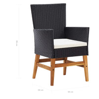 7-Delige Tuinset Poly Rattan En Acaciahout
