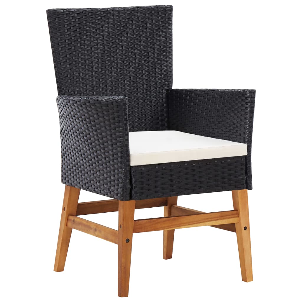 7-Delige Tuinset Poly Rattan En Acaciahout