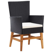 7-Delige Tuinset Poly Rattan En Acaciahout