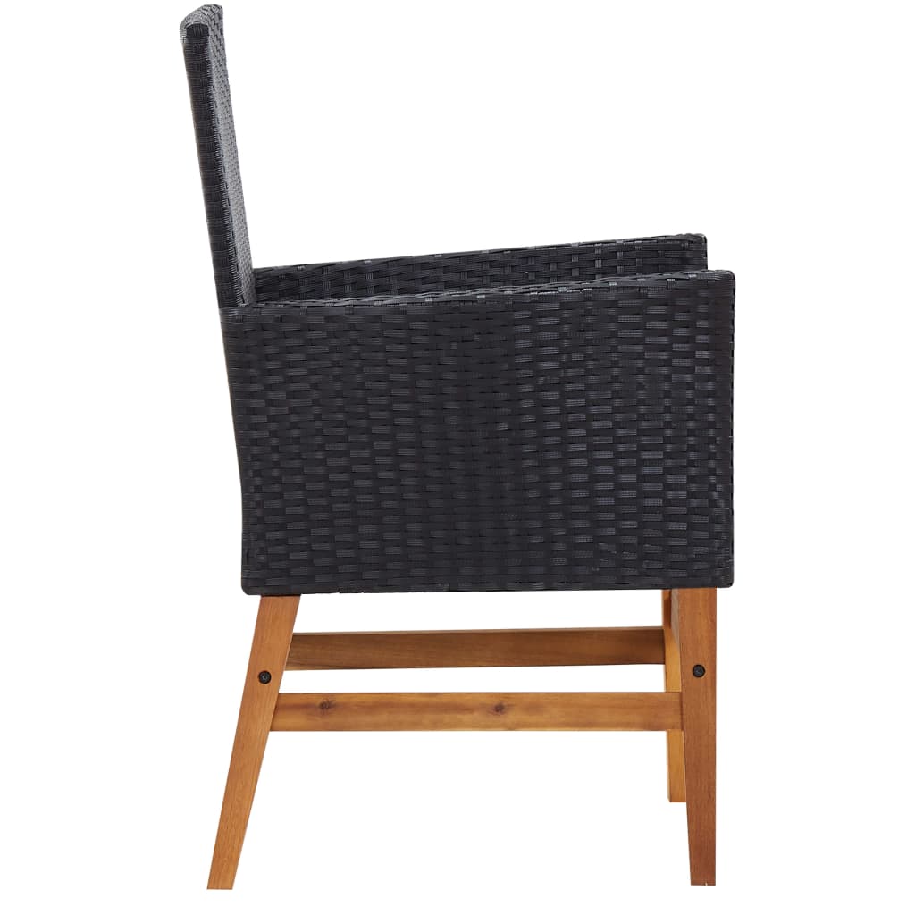7-Delige Tuinset Poly Rattan En Acaciahout