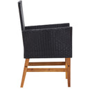7-Delige Tuinset Poly Rattan En Acaciahout