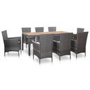 7-Delige Tuinset Met Kussens Poly Rattan
