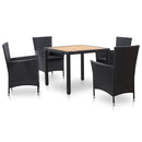 7-Delige Tuinset Met Kussens Poly Rattan