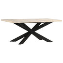 Eettafel 180X90X76 Cm Massief Gebleekt Mangohout