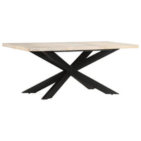 Eettafel 180X90X76 Cm Massief Gebleekt Mangohout