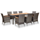 5-Delige Tuinset Met Kussens Poly Rattan