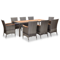 5-Delige Tuinset Met Kussens Poly Rattan