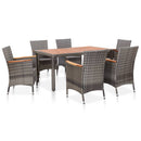 5-Delige Tuinset Met Kussens Poly Rattan