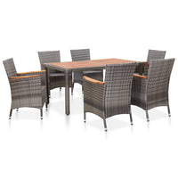 5-Delige Tuinset Met Kussens Poly Rattan