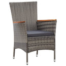 5-Delige Tuinset Met Kussens Poly Rattan