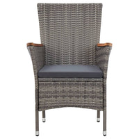 5-Delige Tuinset Met Kussens Poly Rattan