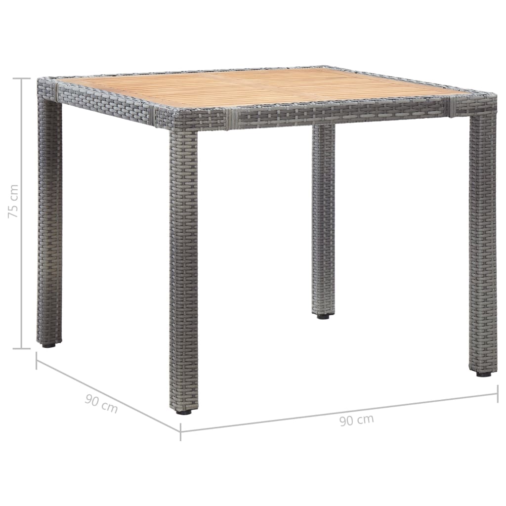 5-Delige Tuinset Met Kussens Poly Rattan
