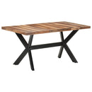 Eettafel Massief Hout Met Honingkleurige Afwerking