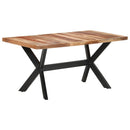 Eettafel Massief Hout Met Honingkleurige Afwerking