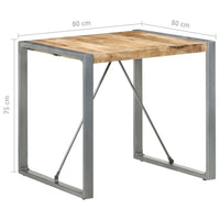 Eettafel Ruw Mangohout Grijs