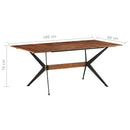Eettafel 180X90X76 Cm Massief Mangohout