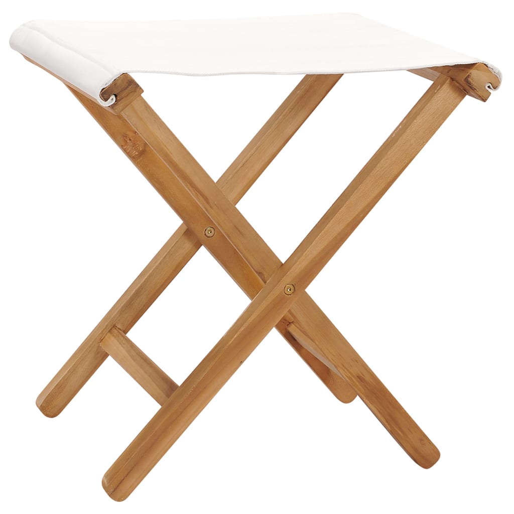 Stoelen Inklapbaar Massief Teakhout En Stof