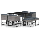 13-Delige Tuinset Met Kussens Poly Rattan